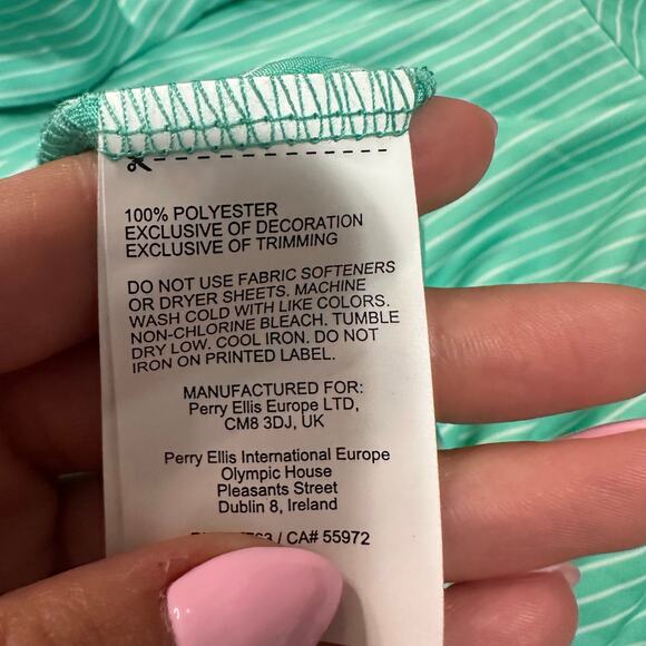 PGA TOUR Men's Striped Golf Polo Shirt In Cockatoo - Picture 7 of 16